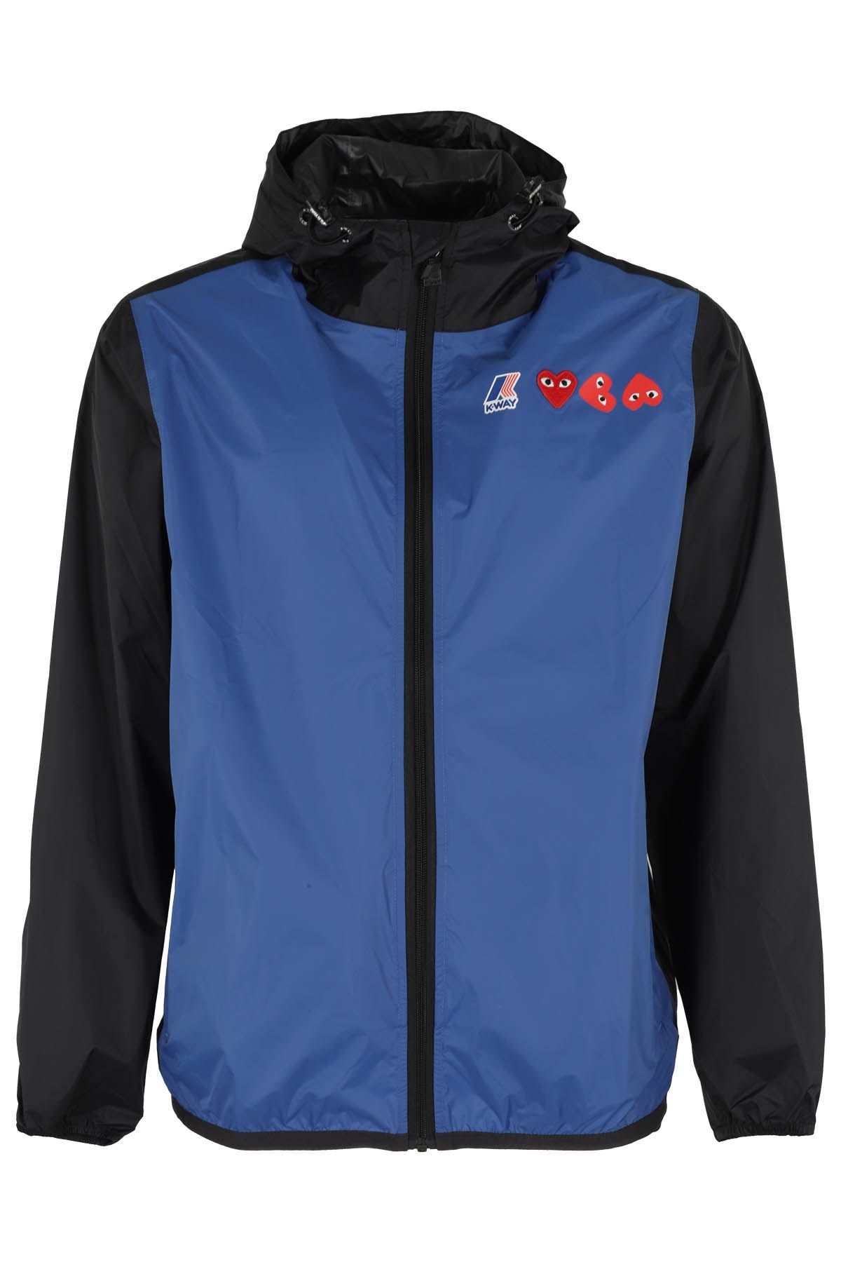 KWay 후드 풀 Zip 블루 블랙